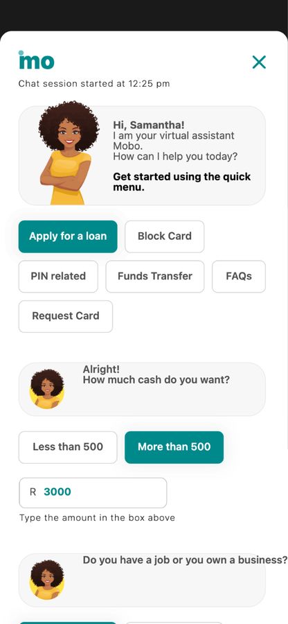Loan assistant chat